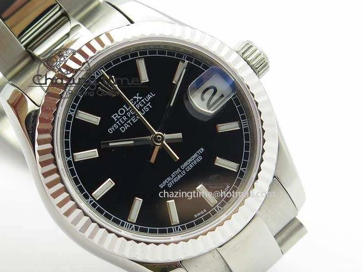 Best A2824 SS Dial SS BP-Maker 31mm DateJust Black V2 On Edition Bracelet 1008